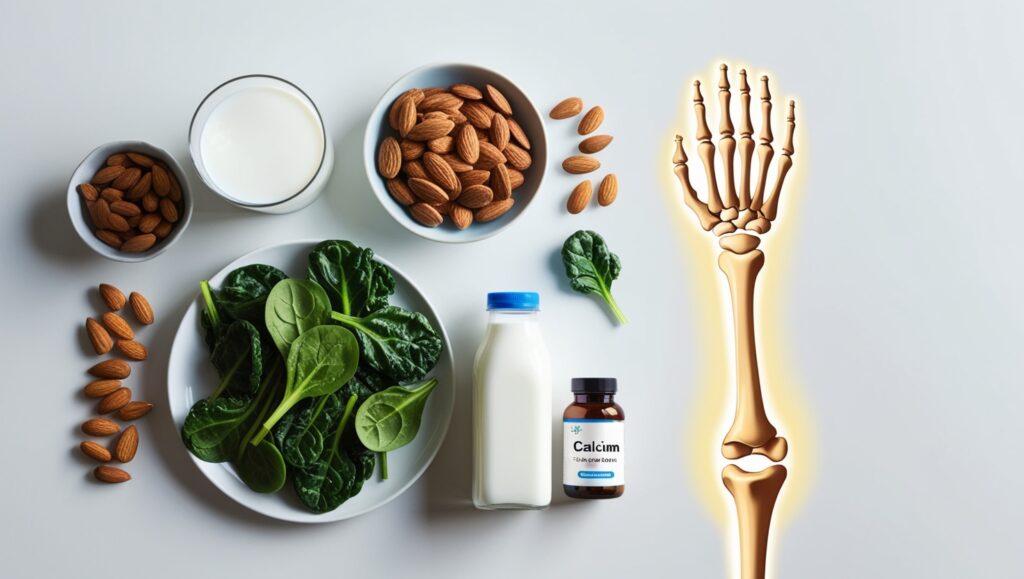 Calcium is vital for bone and teeth health, sourced from dairy, leafy greens, almonds, and fortified plant-based milk. Learn about calcium-rich foods, supplementation options, and tips to avoid absorption issues.